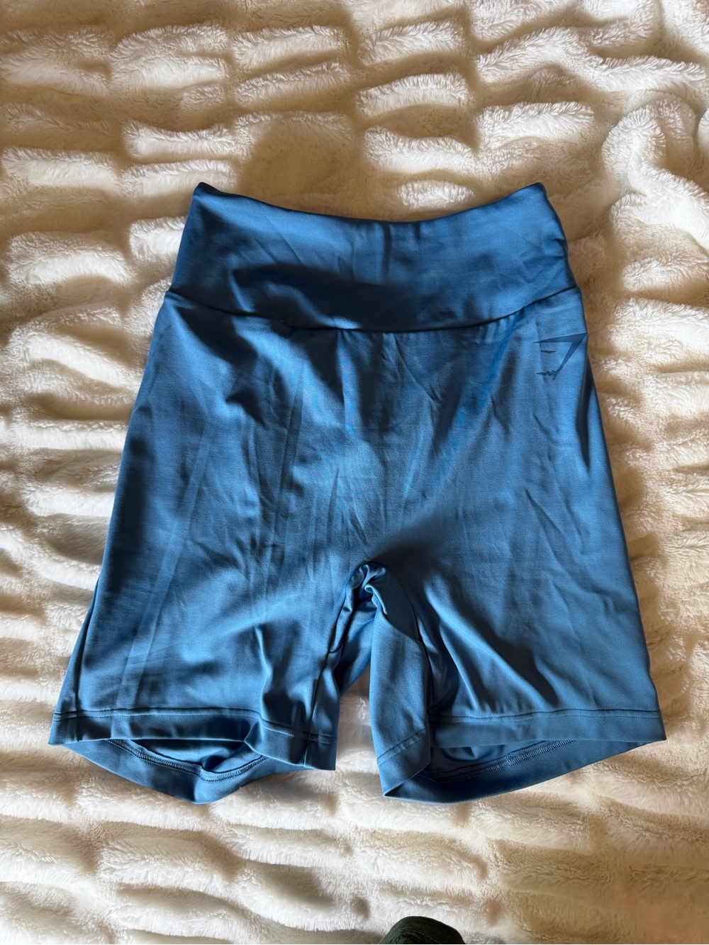Gymshark Teal High-Waist Athletic Bike Shorts